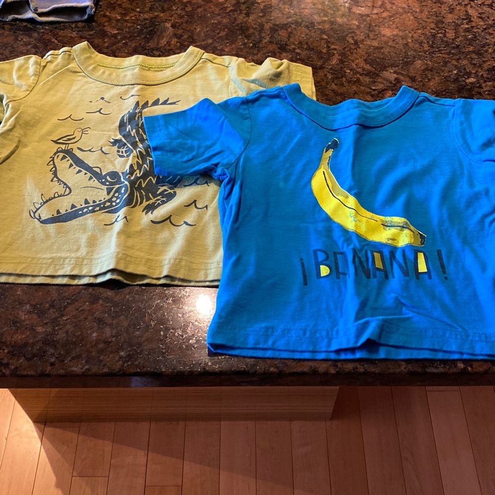 Two Tea Collection graphic tees - 6-9M